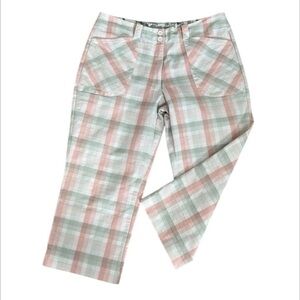 Nike Golf size 10 womens plaid pastel cropped pants